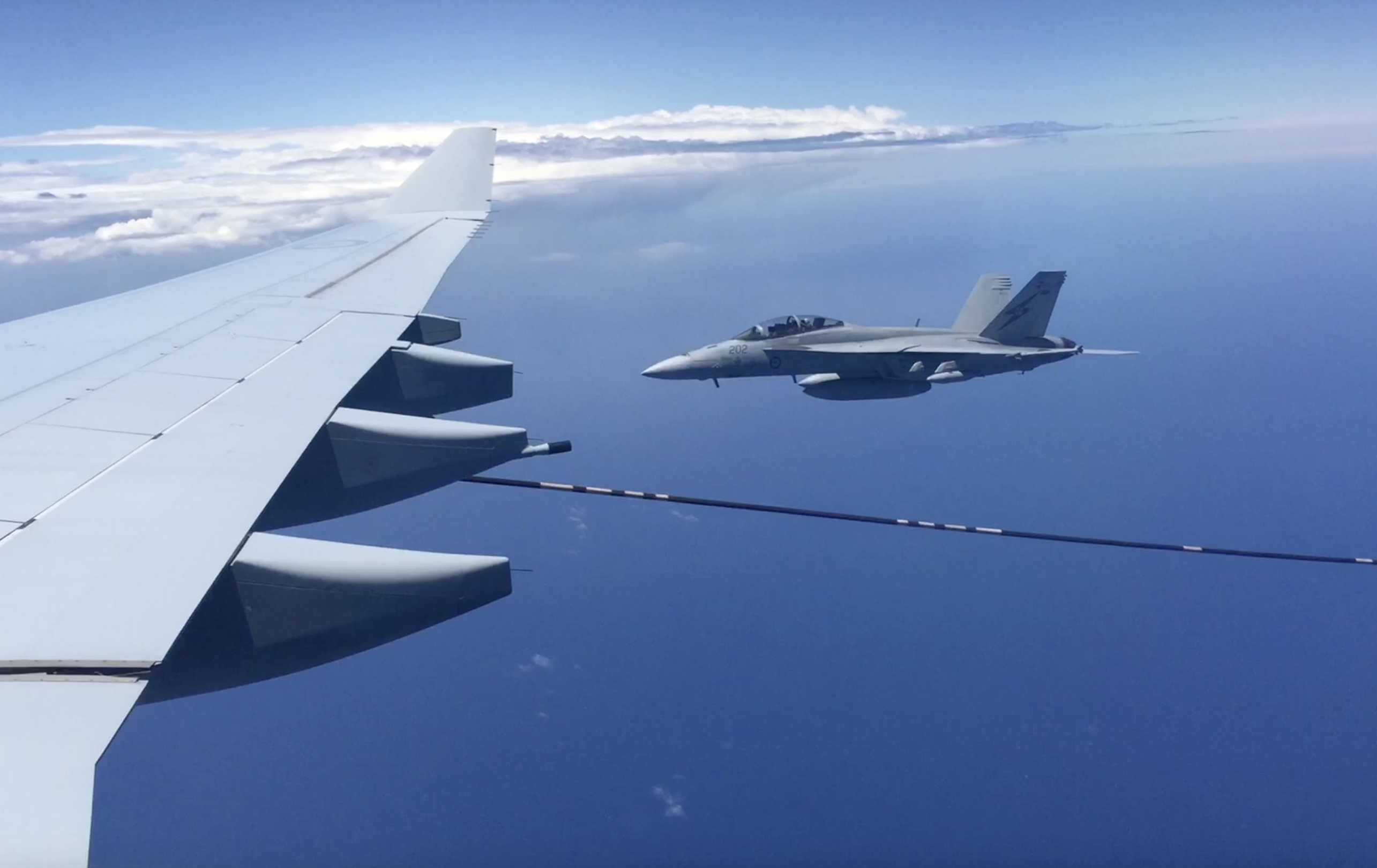 FA/18 Super Hornets Refueling with KC-30A RAAF